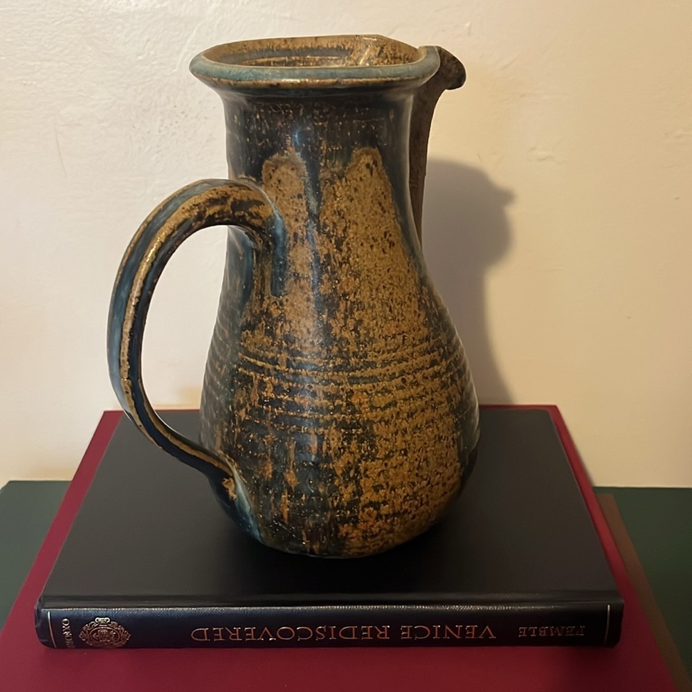 Early Vintage Stoneware‎ Studio Art Pottery Folk Art Face Jug Pitcher 8.25'' - Picture 4 of 8
